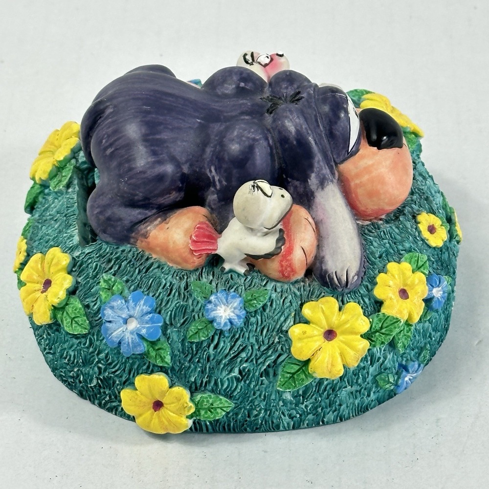 Vintage Diddl Resin Coin Bank w Key Thomas Goletz Depesche Money Bank Germany - Picture 6 of 8